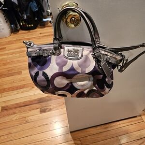Stylish Purple and Silver Women's Bag